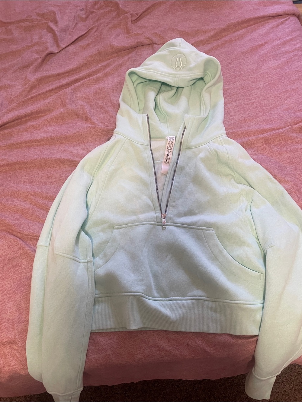lululemon athletica Light Mint Quarter-Zip Hoodie